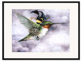 Gerahmter Kunstdruck Fliegen in Freiheit