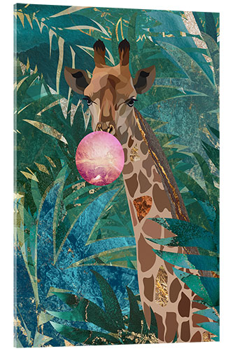 Acrylic print Bubblegum Giraffe