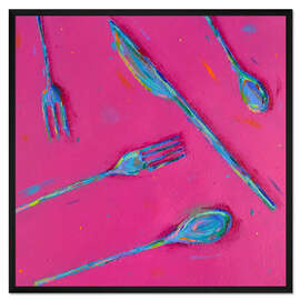 Gerahmter Kunstdruck Besteck