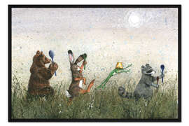 Gerahmter Kunstdruck Löffelparade