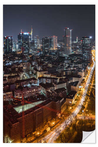 Naklejka na ścianę Frankfurt am Main, Skyline at Night