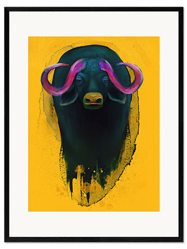Framed art print African Water Buffalo