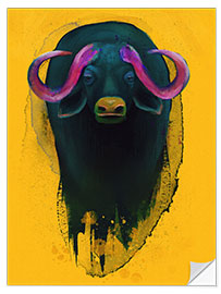 Självhäftande poster African Water Buffalo