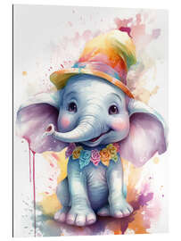 Gallery print Little Elephant with Funny Hat