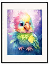Gerahmter Kunstdruck Frecher Papagei