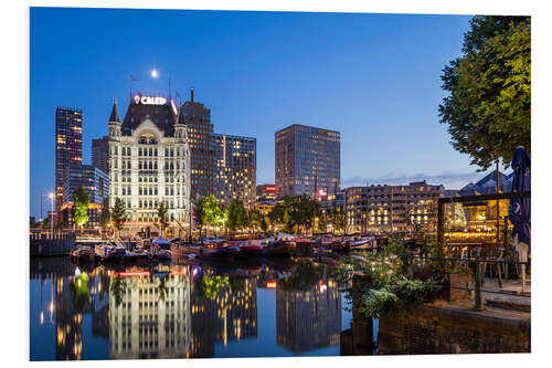 Foam board print Alter Hafen and Weißes Haus, Rotterdam