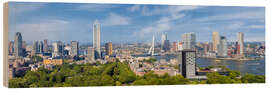 Holzbild Rotterdam Panorama vom Euromast