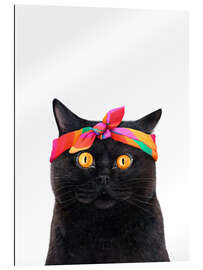 Galleriataulu Black Cat with Rainbow Bandana