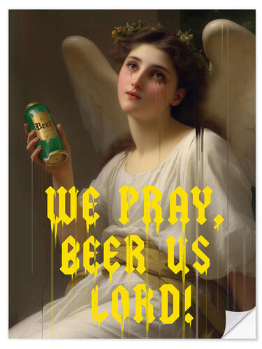 Wandsticker We Pray Beer Us Lord