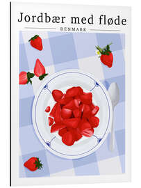 Magnettafel Erdbeeren mit Sahne - Dänemark