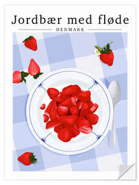 Wall sticker Strawberries With Cream - Denmark