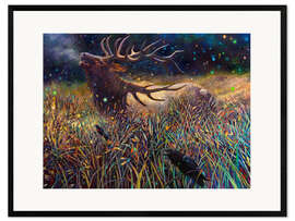 Impresión de arte enmarcada Wapiti