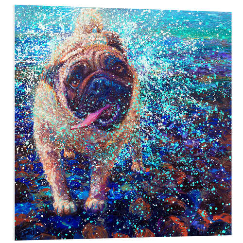 Foam board print Queen Elizabeth's Pug