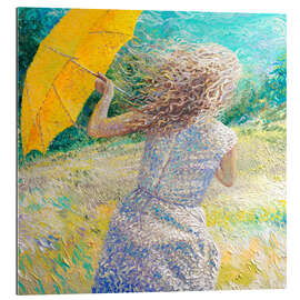 Galleriprint Girl with yellow umbrella