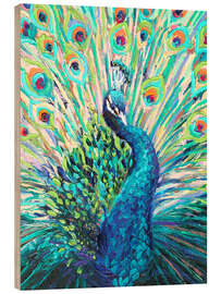 Wood print Pavo Real Peacock