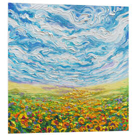 Foam board print Big Sky Small Sunflowers