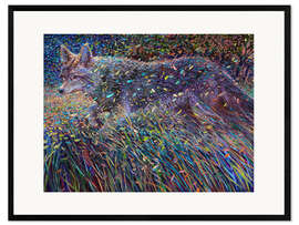 Impresión de arte enmarcada Coyote Satin
