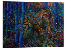 Aluminium print Tiger Fire