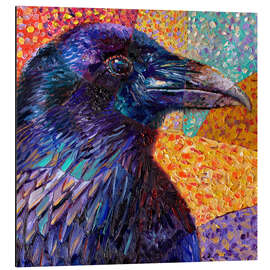 Aluminium print Clever Raven