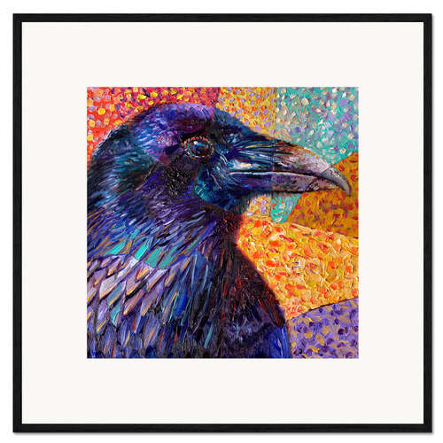 Framed art print Clever Raven