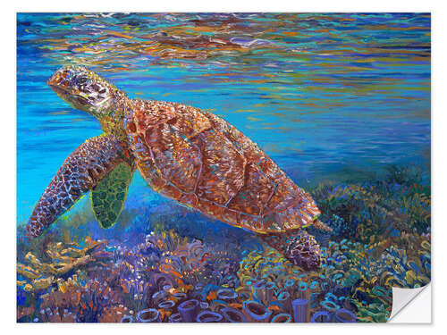 Sticker mural Hawksbill Turtle