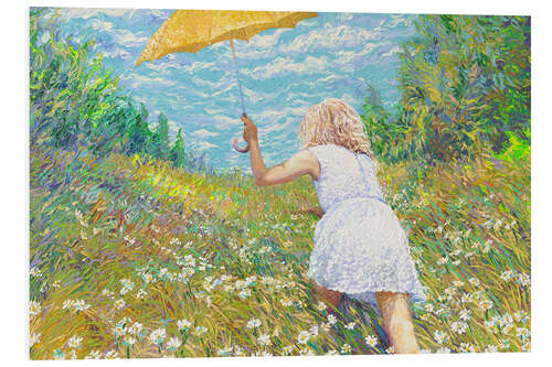 Tableau en PVC Francesca - Girl in the Spring Meadow