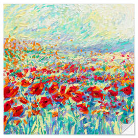 Selvklebende plakat Egyptian Poppies