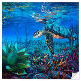 Selvklebende plakat Loggerhead