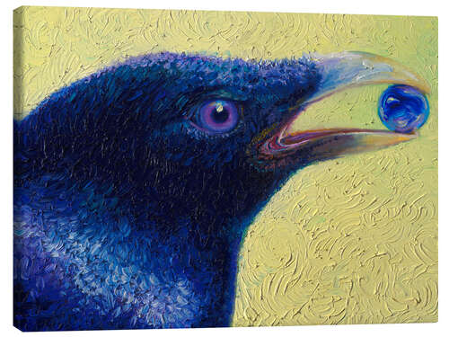 Canvas print Raven With a Pearl