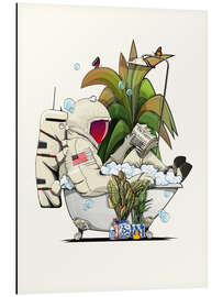 Magnettafel Astronaut in der Badewanne