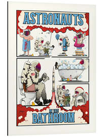 Magnettafel Astronauten im Badezimmer