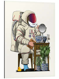 Magnettafel Astronaut Rasiert