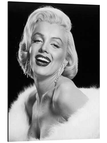 Aluminium print Marilyn Smiling