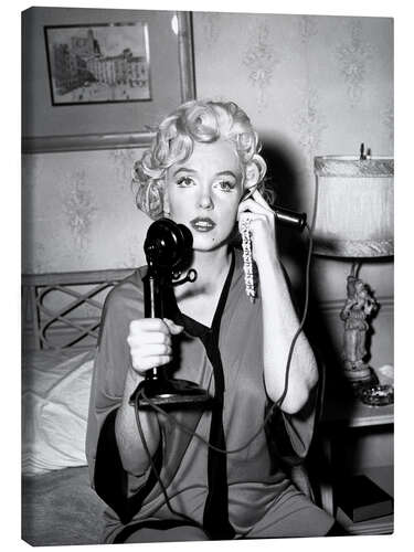 Canvas print Marilyn on the Phone