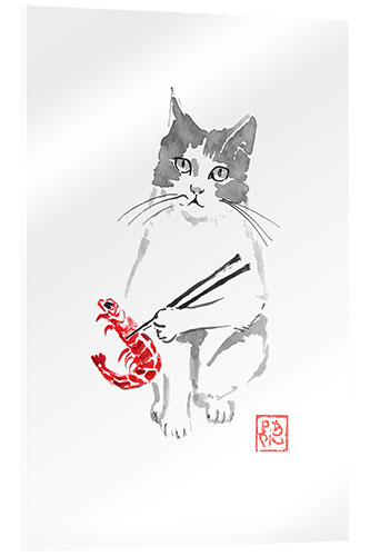 Acrylic print Cat and Shrimp