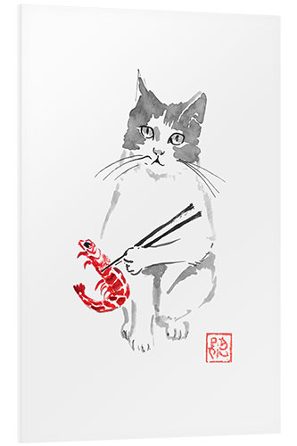 Quadro em PVC Cat and Shrimp