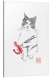 Magnettafel Katze und Garnele