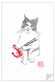 Wall sticker Cat and Shrimp