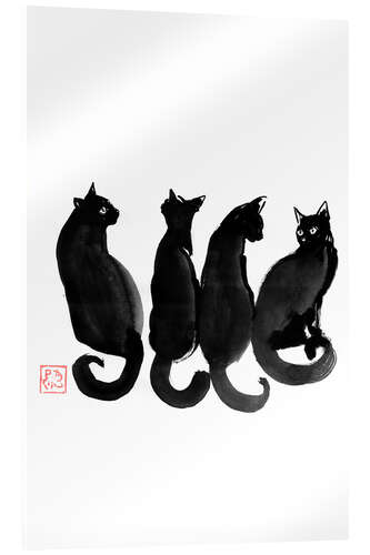 Acrylic print Four Cats