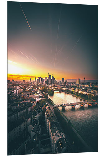 Aluminiumsbilde Frankfurt am Main, Riverside Skyline