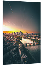 Hartschaumbild Frankfurt am Main, Skyline am Fluss