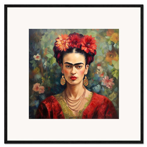 Impression artistique encadrée Frida Kahlo Vintage