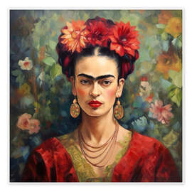 Reprodução  Frida Kahlo Vintage - Mark Ashkenazi