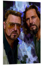 Foam board print The Dude and Walter - The Big Lebowski