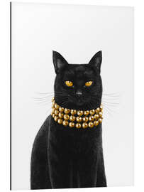 Magnettafel Luxuriöse Schwarze Katze