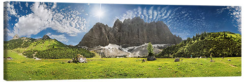 Tableau sur toile Valley in Front of Laliderer Mountains