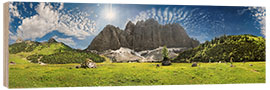 Wood print Valley in Front of Laliderer Mountains