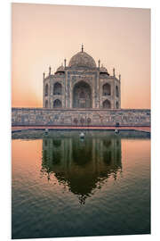 Foam board print Taj Mahal Reflection