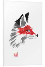 Print på aluminium Red Fox