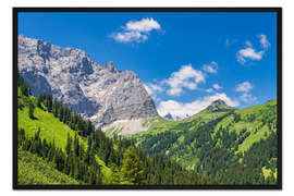 Gerahmter Kunstdruck Rißtal und Karwendelgebirge